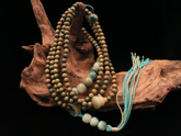Green Sandalwood & Bodhi Bead Talisman - Zen Essence for Inner Peace and Auspicious Blessings