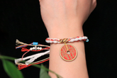 Lucky Red Rope Shan Gui Flower Coin Bracelet