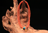 Natural South Red & Turquoise Necklace | A Touch of Warmth and Serenity