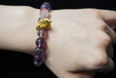 Purple Phantom Quartz Bracelet | Mystical Elegance and Prosperity