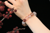 Radiant Awakening Handmade Bracelet ¨C Red Rutilated Quartz & Azeztulite Jewelry for Passion, Vitality & Higher Consciousness