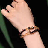 Sandalwood & Citrine Energy Bracelet - Harmony Talisman for Serenity and Prosperity