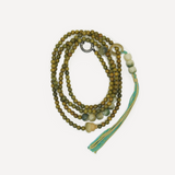 Green Sandalwood & Bodhi Bead Talisman Necklace ¨C Handmade Zen Jewelry for Inner Peace & Auspicious Blessings | Eastern Tradition Pendant for Calm and Serenity