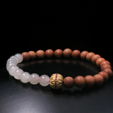 Exquisite Sandalwood & Hetian Jade Bracelet: A Blend of Oriental Elegance and Auspiciousness