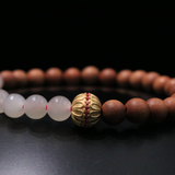 Exquisite Sandalwood & Hetian Jade Bracelet: A Blend of Oriental Elegance and Auspiciousness
