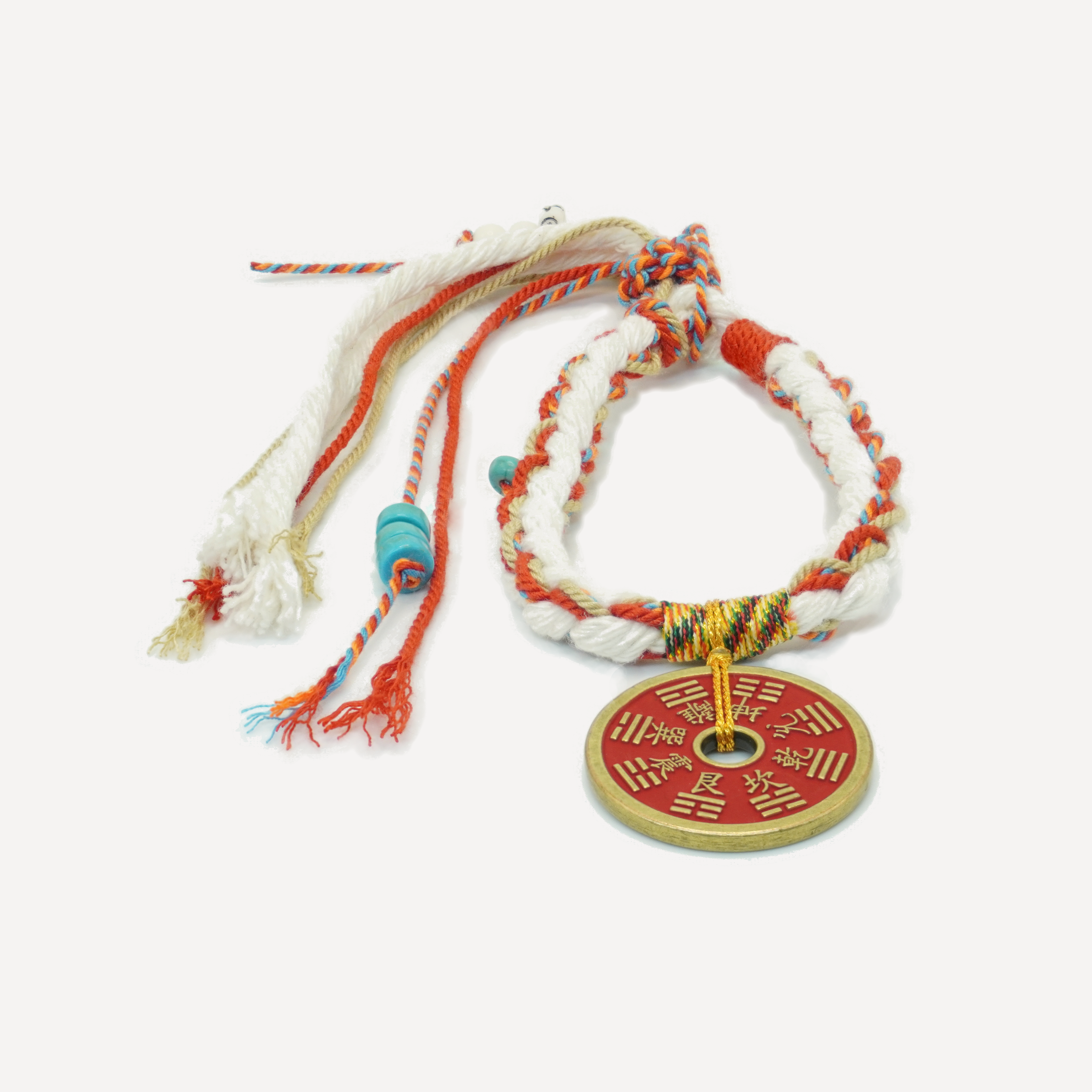 Shan Gui Flower Coin Lucky Red Rope Bracelet, Energy Talisman for Wealth & Peace, Perfect for Daily Wear & Gift Giving