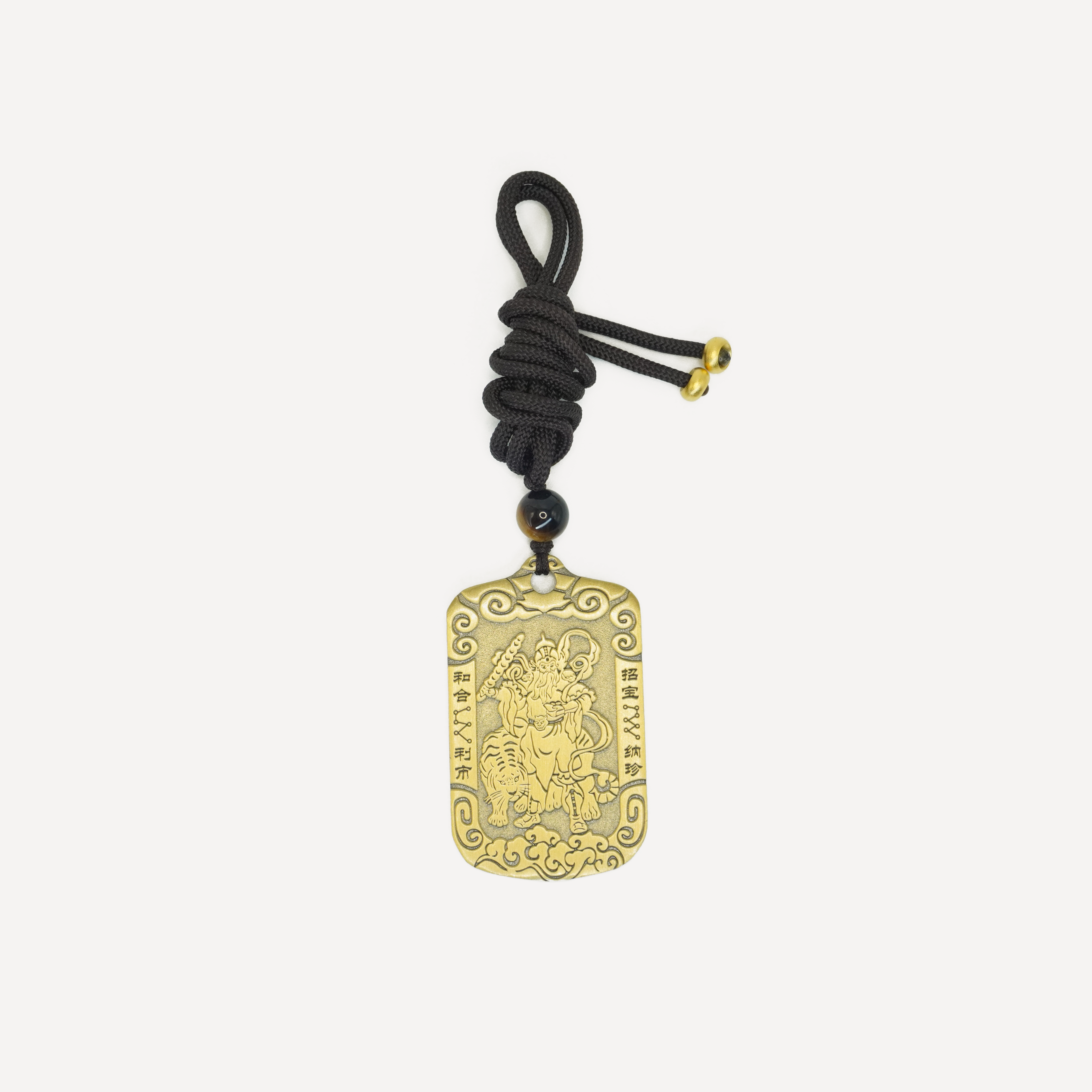Taoist Zhao Gongming Wealth Talisman Pendant | Fortune & Protection Charm Necklace & Keychain