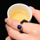 Indian Rosewood Lapis Lazuli Ring