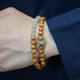 Green Mountain Serenity Bracelet | Harmony of Jade and Sandalwood