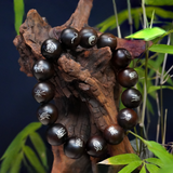Sterling Silver Inlaid Lightning Strike Jujube Wood Bracelet ¨C Symbol of Protection, Luck & Peace