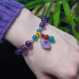 Natural Lavender Amethyst Raw Crystal Bracelet | A Touch of Tranquility and Healing Energy