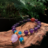 Natural Lavender Amethyst Raw Crystal Bracelet | A Touch of Tranquility and Healing Energy