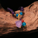 Natural Lavender Amethyst Raw Crystal Bracelet | A Touch of Tranquility and Healing Energy