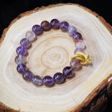 Purple Phantom Quartz Bracelet | Mystical Elegance and Prosperity