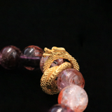 Purple Phantom Quartz Bracelet | A Mystical Touch of Elegance and Prosperity