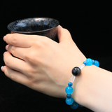 Ocean's Whisper Bracelet - Blue Tiger's Eye, Clear Quartz, and Amazonite