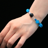 Ocean's Whisper Bracelet - Blue Tiger's Eye, Clear Quartz, and Amazonite