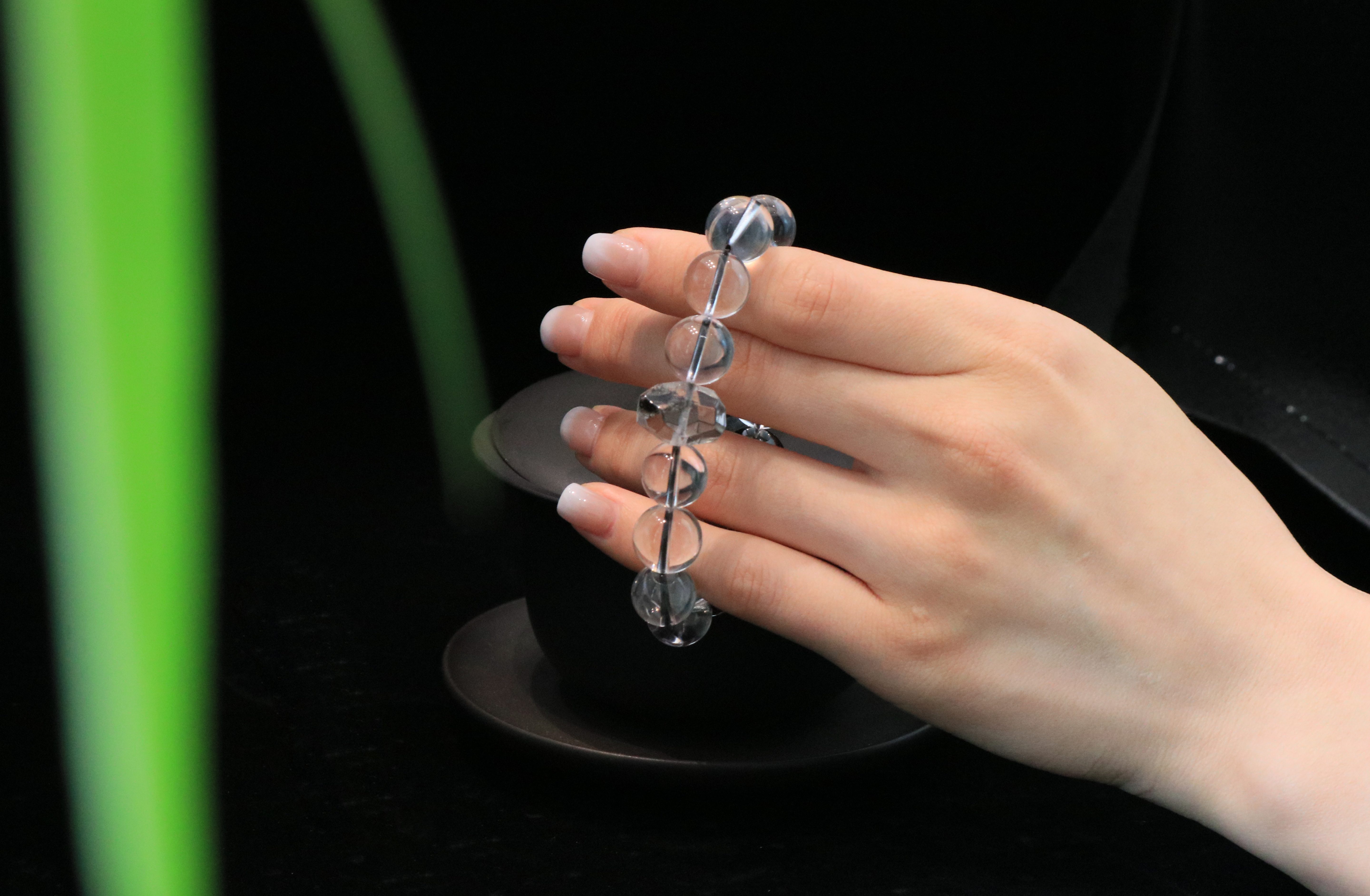 "Guardian Clarity" Handmade Silver Obsidian Bracelet ¨C Clear Quartz & Tourmalated Quartz for Protection, Emotional Clarity & Energy Balance