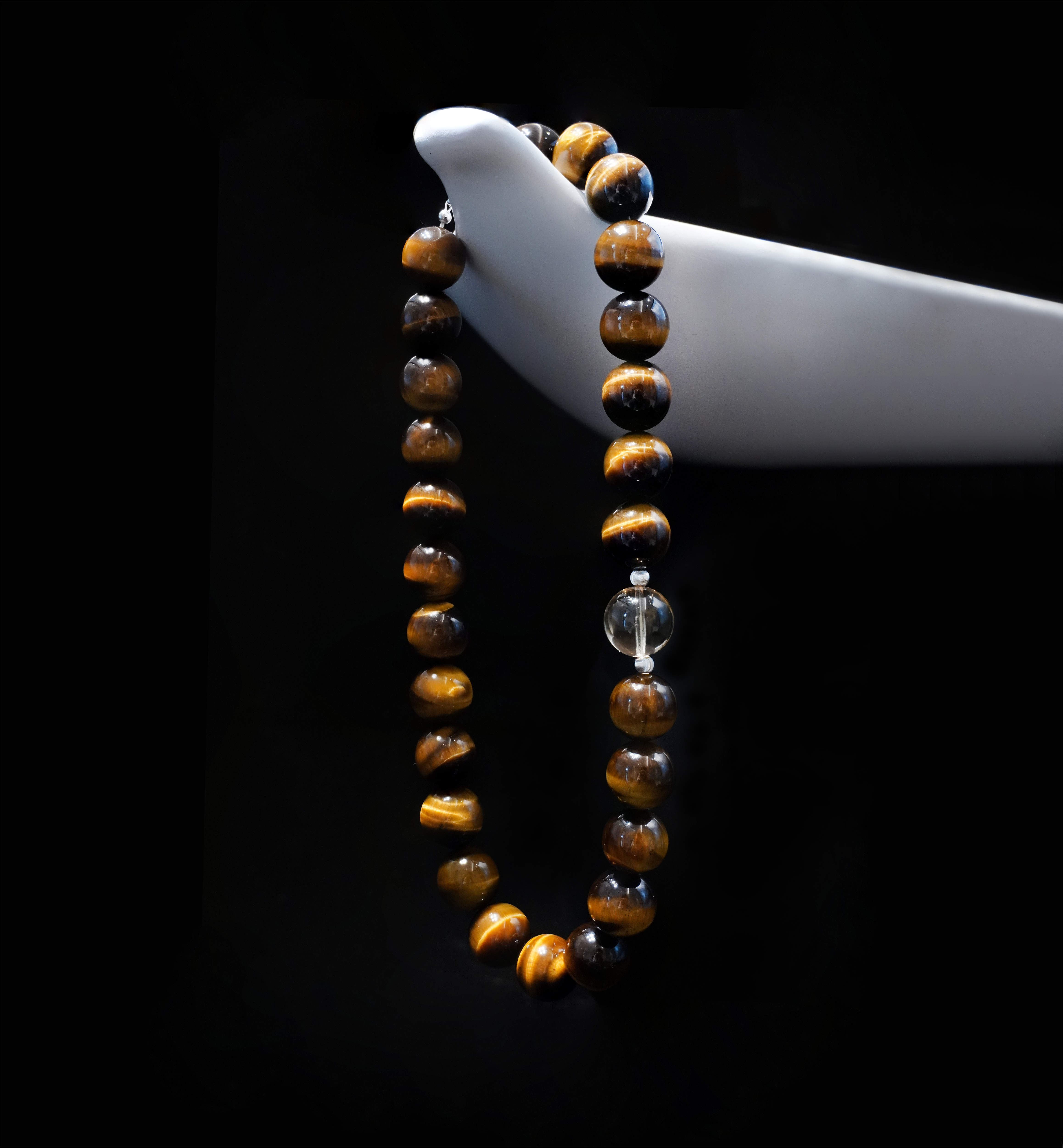 Mystic Strength Handmade Necklace ¨C Tiger's Eye & Smoky Quartz Jewelry for Courage, Protection & Balance