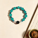 Ocean's Whisper Bracelet - Blue Tiger's Eye, Clear Quartz, and Amazonite