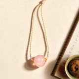 Connection & Compassion Crystal Nacklace - Rose Quartz