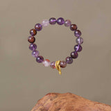 Purple Phantom Quartz Bracelet | A Mystical Touch of Elegance and Prosperity