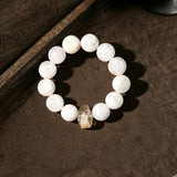 Purity & Focus Crystal Bracelet - Snow Phantom Quartz & Unique White Phantom Quartz