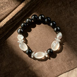 Grounding & Protection Crystal Bracelet - Smoky Quartz, Clear Quartz & Silver