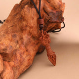 Natural Lightning Strike Wood Taoist Bagua Pendant | Spiritual Protection and Balance