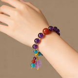 Natural Lavender Amethyst Raw Crystal Bracelet | A Touch of Tranquility and Healing Energy