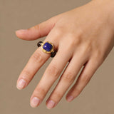 Indian Rosewood Lapis Lazuli Ring