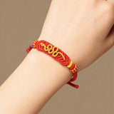 The Auspicious Golden - Snake Red - string Bracelet
