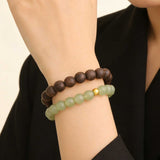 Auspicious Agarwood & Hetian Jade Bracelet: Eastern Mystique and Elegance