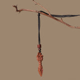 Natural Lightning Strike Wood Taoist Bagua Pendant | Spiritual Protection and Balance