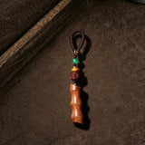 Bamboo Growth Wooden Pendant - Natural Talisman for Career Success & Divine Blessings