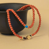 Natural South Red & Turquoise Necklace | A Touch of Warmth and Serenity