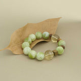 Prosperity & Focus Crystal Bracelet - Citrine, Glaze Jade & Sandalwood