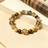 Citrine & Smoky Quartz Grounding Bracelet