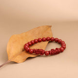 Pi Xiu Cinnabar Bracelet - Taoist Dual Guardians for Wealth & Protection