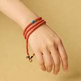 Natural South Red & Turquoise Necklace | A Touch of Warmth and Serenity