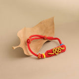 The Auspicious Golden - Snake Red - string Bracelet