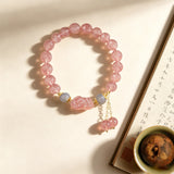 Strawberry Quartz Connection & Vitality Bracelet