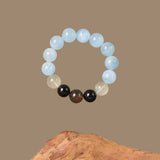 Balance & Stability Crystal Bracelet - Aquamarine, Citrine & Smoky Quartz