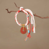 Lucky Red Rope Shan Gui Flower Coin Bracelet
