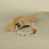 Career Focus & Clarity Crystal Bracelet - Green Phantom Quartz, Clear Quartz & Phantom Quartz