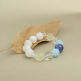 Clarity & Focus Crystal Bracelet - Snowflake Phantom Quartz, Citrine, Clear Quartz, Aquamarine & Kyanite