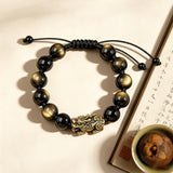 Obsidian Pixiu Protection Bracelet