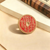 Cinnabar & Brass Guardian Pendant