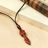 Natural Lightning Strike Wood Taoist Bagua Pendant | Spiritual Protection and Balance