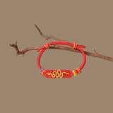 The Auspicious Golden - Snake Red - string Bracelet